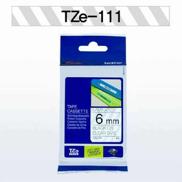 (현대Hmall) N 브라더 테이프카트리지 TZ111(6mm Clear Black)
