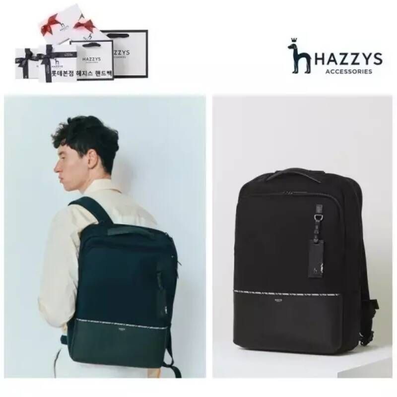 헤지스ACC 완판리오더백팩추천 블랙 라인배색 백팩 HJBA1F060BK 1153506
