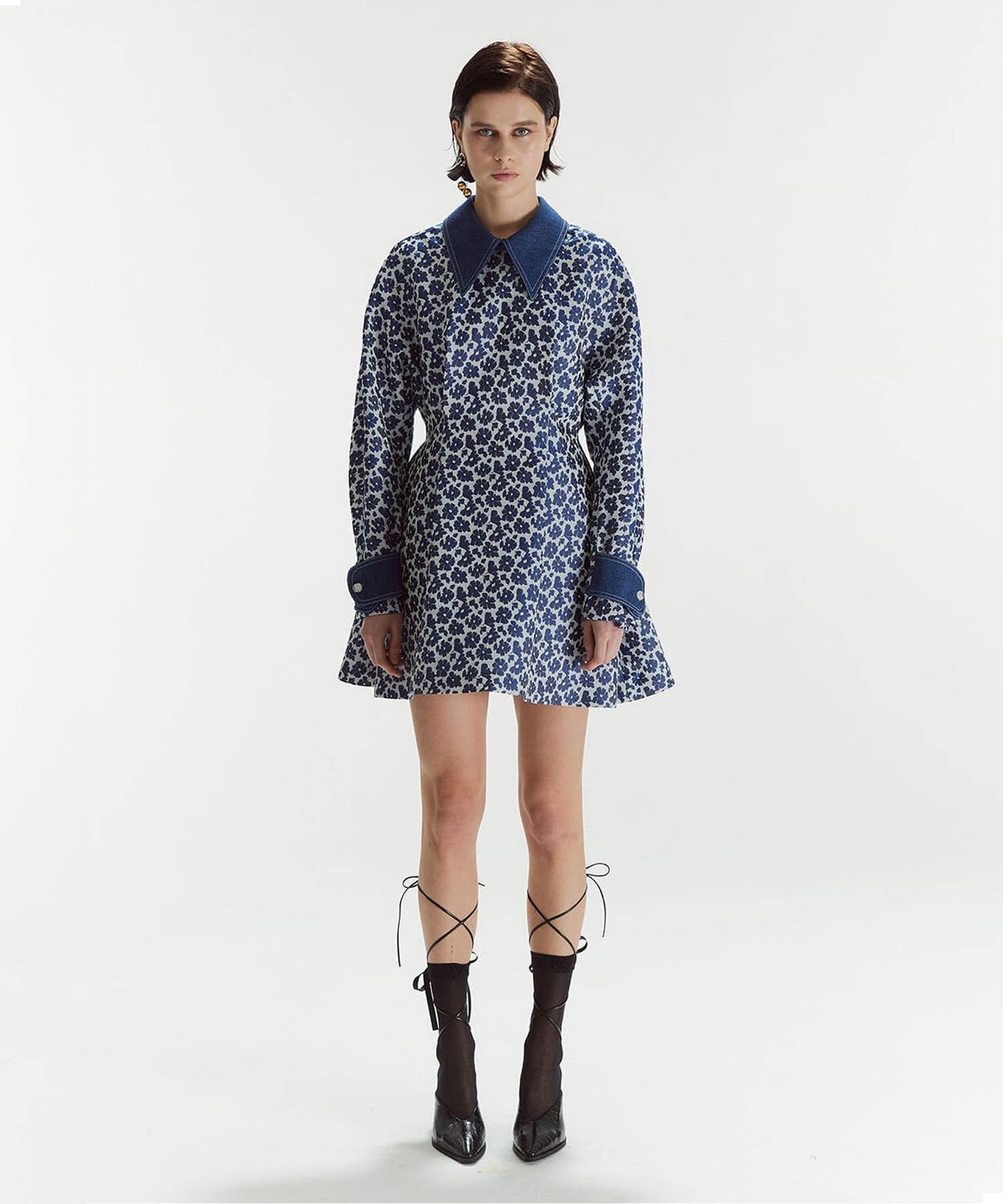 티백 FLOWER JAQUARD DRESS 플라워 자카드 원피스