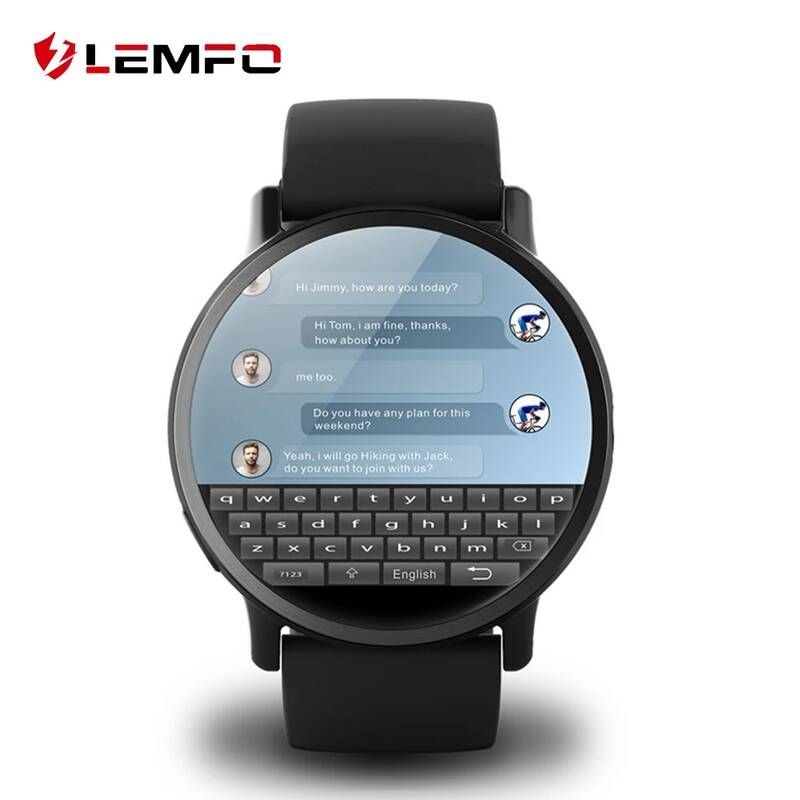 [해외] 스마트워치 LEMFO-LEM X 스마트 워치 4G 안드로이드 7.1 8MP 카메라 GPS 900Mah 배터리 교체 스트랩 2.03 인치 640*590 화면