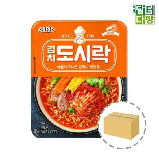 팔도 김치도시락 컵라면 음영 1BOX (24컵) 사발면 (49350465) (W87ECA2_ONE_COLOR／FREE)