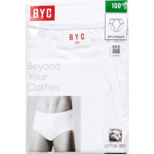 BYC 남성 순면 5p 삼각팬티 백색 흰색 브리프 BYC2212