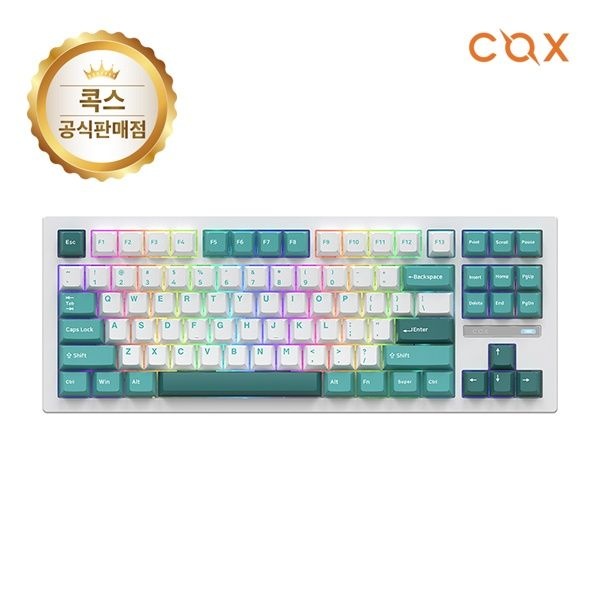 COX 무.블루투스 기계식 미니키보드 CK88 PBT 축교환 화이트 KTT 베이비 4162785
