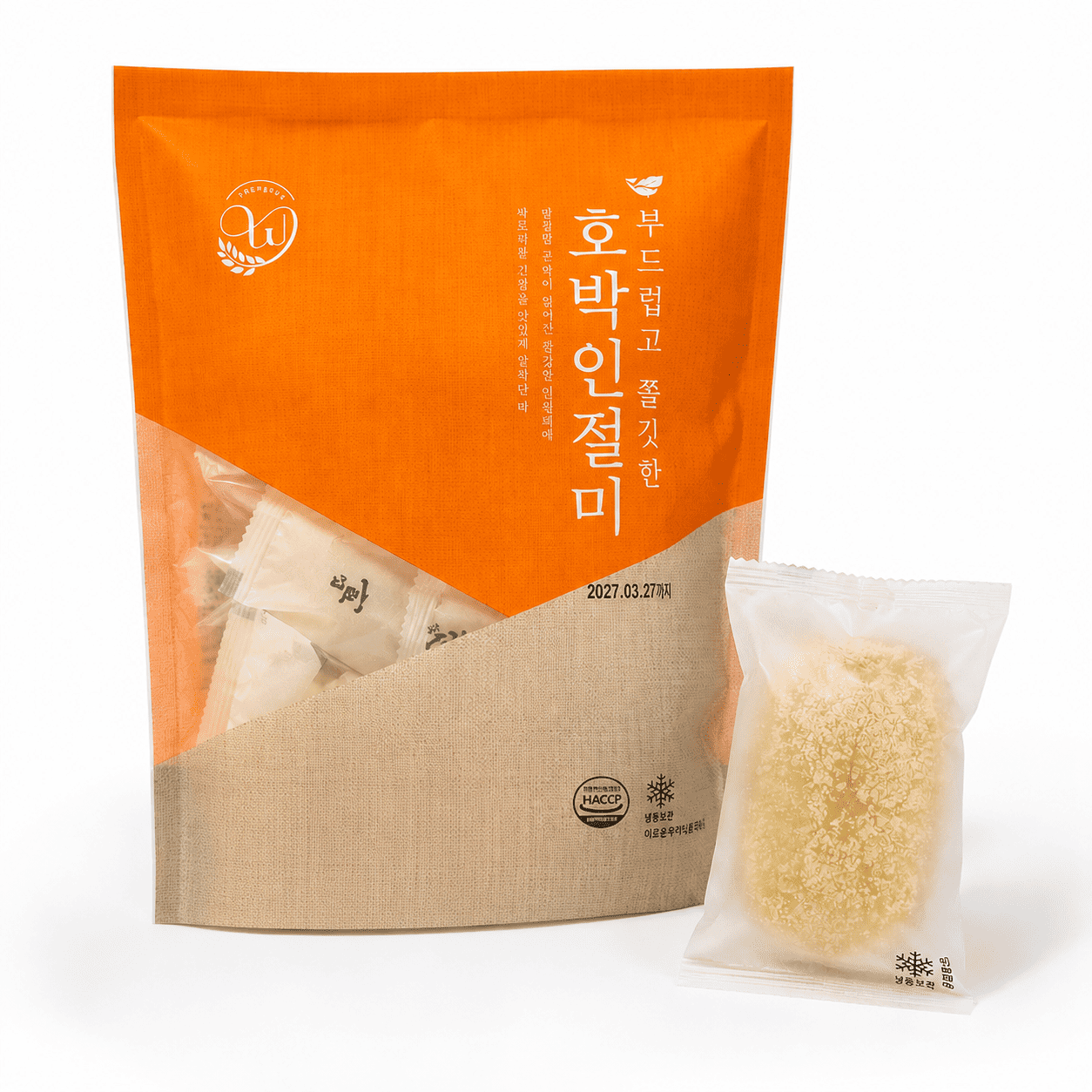 창억떡 호박인절미 500g 1개