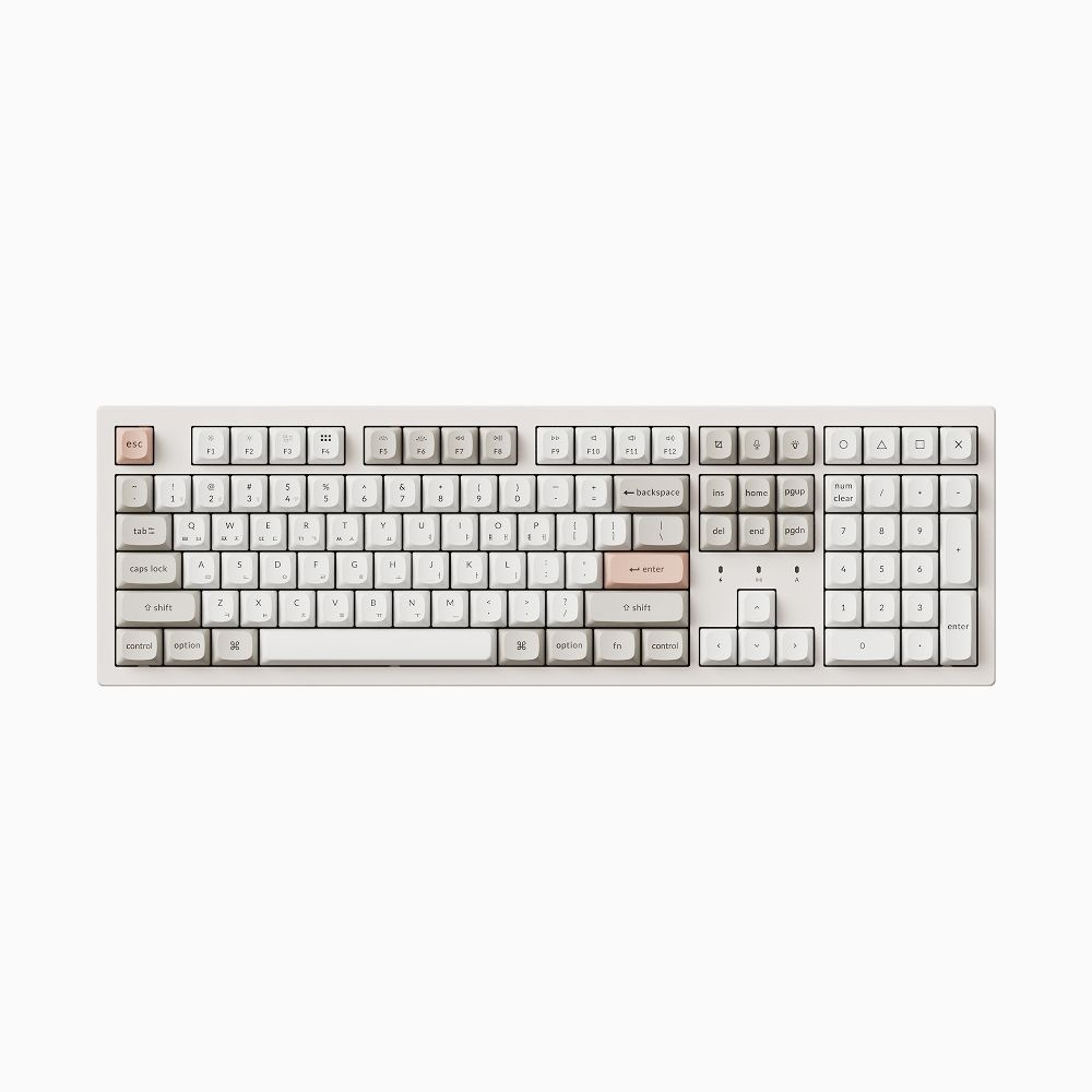 키크론 K10 Ultra 울트라 8K 레트로 베이지 RGB 핫스왑 라이트 저소음 바나나축 무선 사무용 기계식 키보드