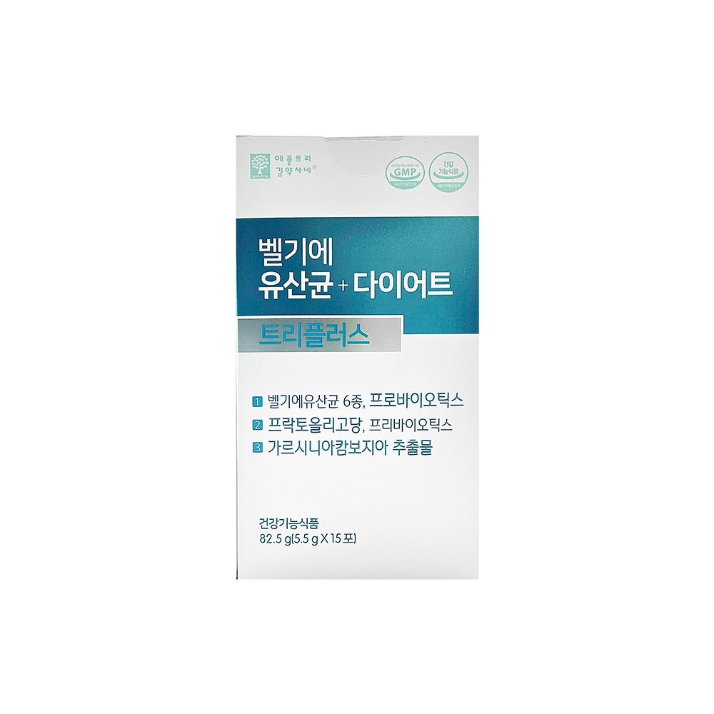 [오늘출발] 애플트리 김약사네 애플트리김약사네 벨기에 유산균 다이어트 트리플러스 5.5g x 15포 x 1박스