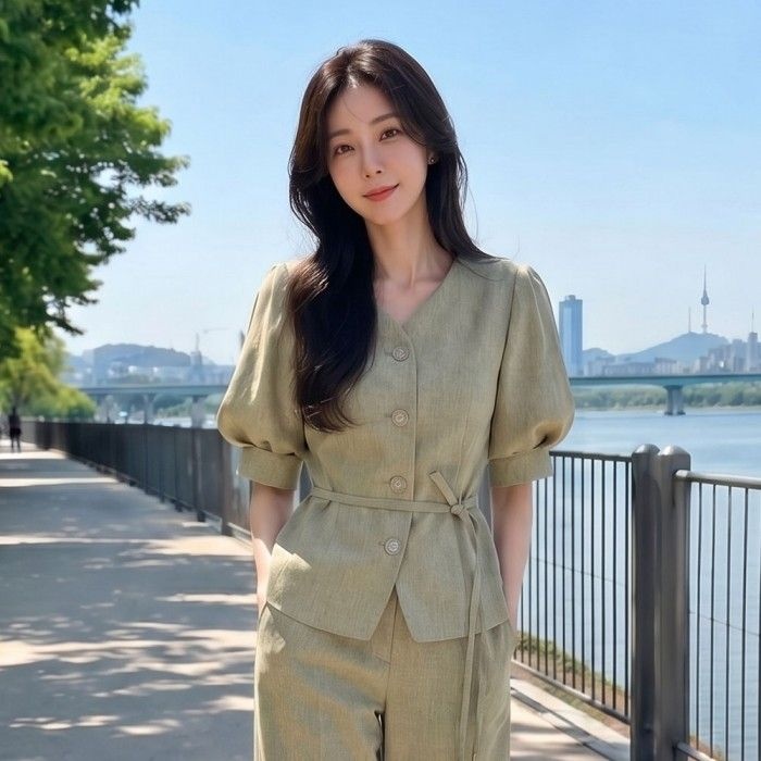 (지고트) 포멀 볼륨 슬리브 브이넥 재킷 JS5B0JK313