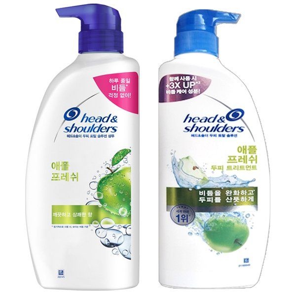 헤드앤숄더 애플프레쉬 850ml - 샴푸1개+트리트먼트1개