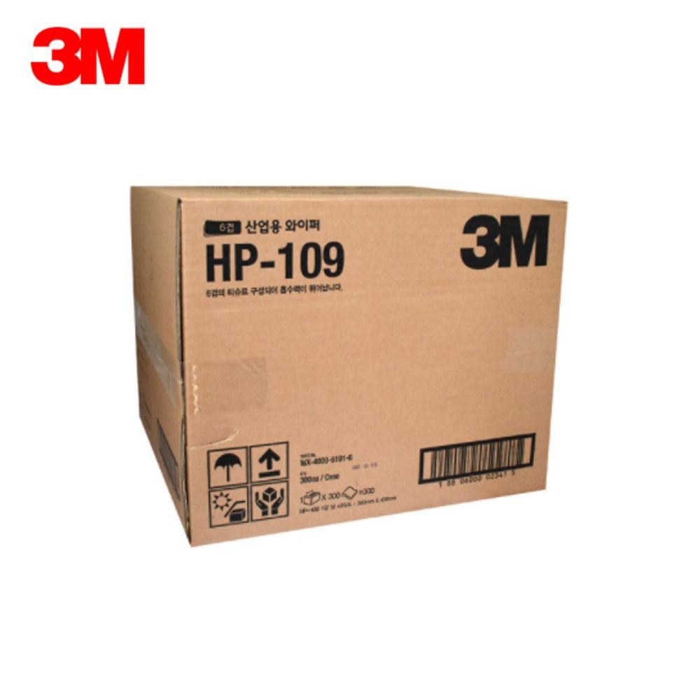 3M HP 109 6겹 산업용 와이퍼 티슈 1박스 300매