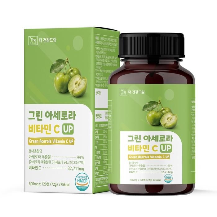 더건강드림 그린아세로라C 비타민C 120정 1박스