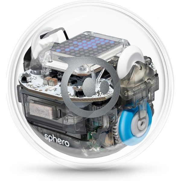 Sphero [해외] Sphero 스피로 Bolt – 코딩 AI 학습 로봇 볼 학습: 그리기 블록 Javascript Python 프로그래밍 가능 센서 LED 매트릭스 내구