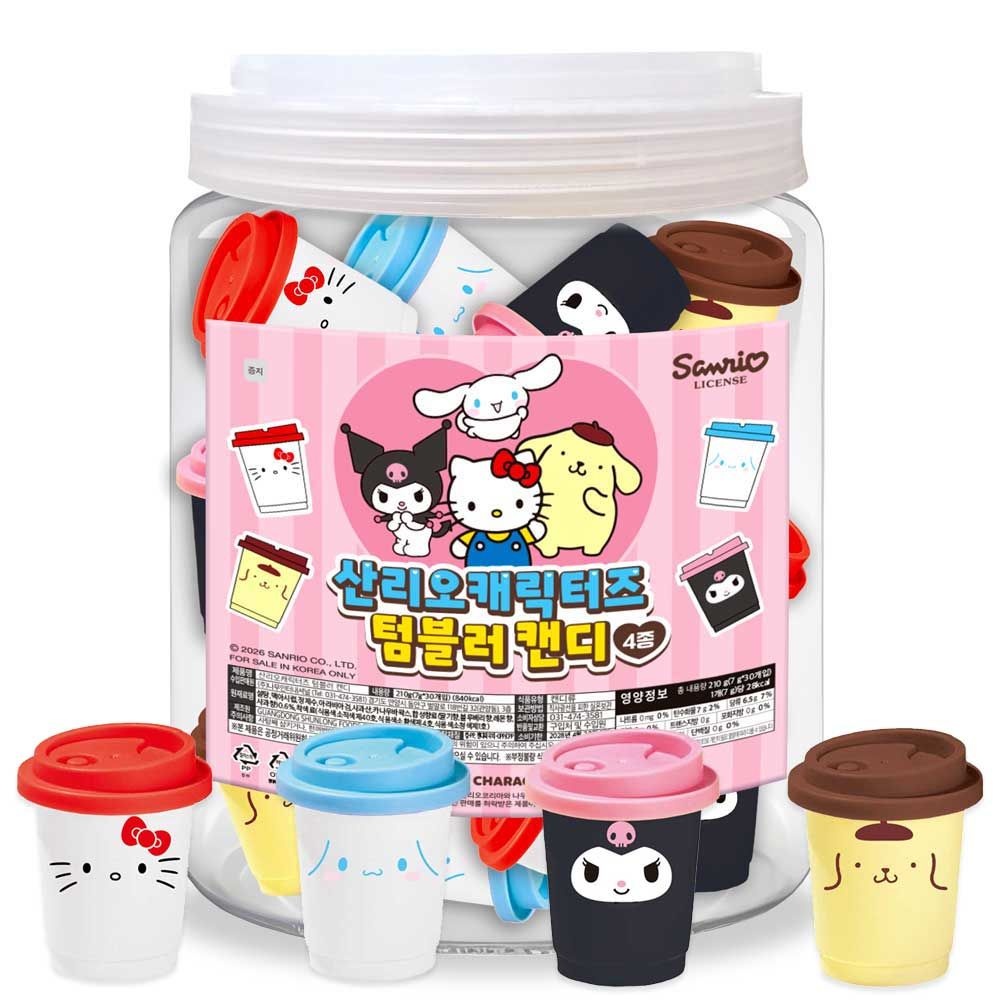 산리오 캐릭터즈 텀블러 캔디 7g 30개입