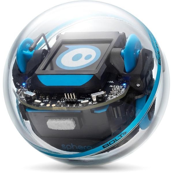 Sphero [해외] Sphero 스피로 Bolt : 코딩 AI 학습 로봇 – 그리기 블록 Python Javascript로 프로그래밍 애니메이션 LCD 디스플레이 내구