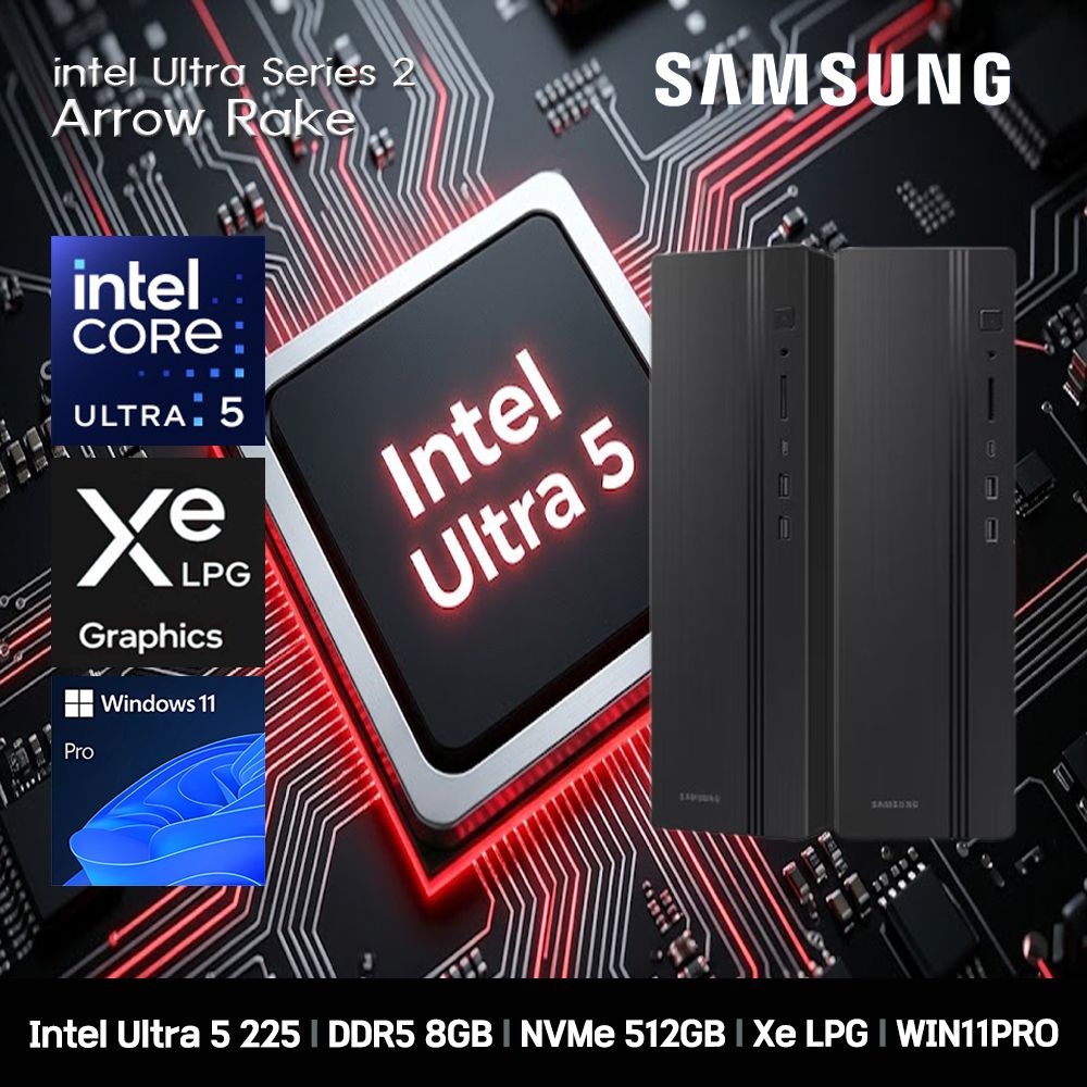 [오늘출발] 삼성전자 삼성 데스크탑  울트라 5 8GB SSD512GB Xe LPG 컴퓨터 DM501SHZ-Z5ADD-11PRO [한컴+장패드]