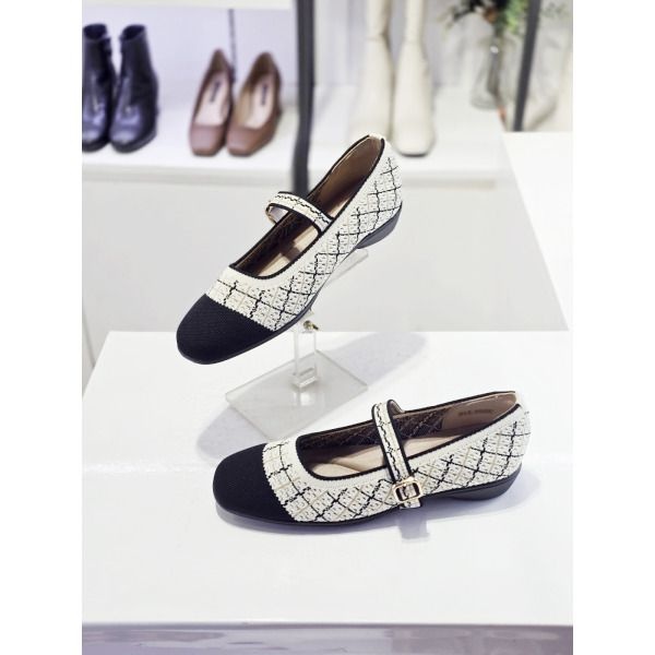 세레스 [세레스] 여성 세미 스퀘어토 메리제인 니트 단화 플랫(2.5cm) SR2002