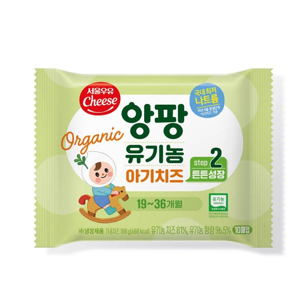 서울우유 앙팡 유기농 아기 치즈 2단계 180g 10개입 총100매
