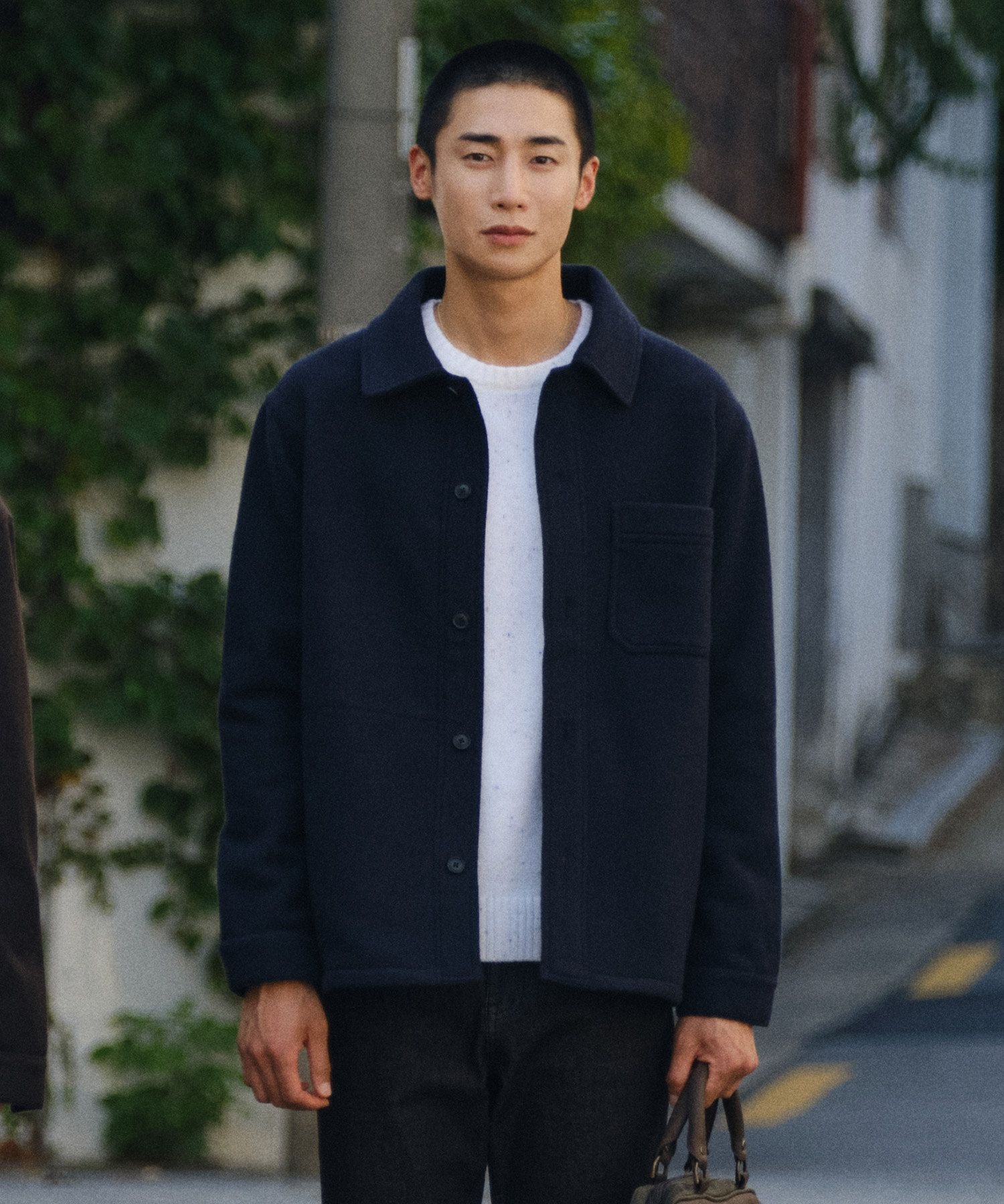 젠더리스_저지 셔츠형 자켓_네이비 (오버핏)_LDSVD61OSN