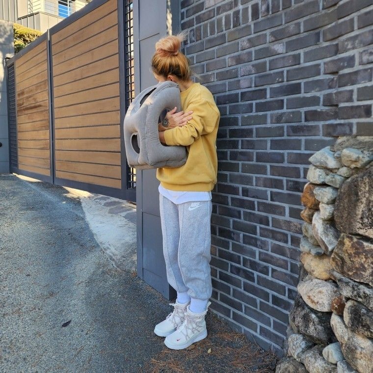 원숭이수입 무료배송낮잠 목베게 휴대용 여행 하트 쿠션빠른출고