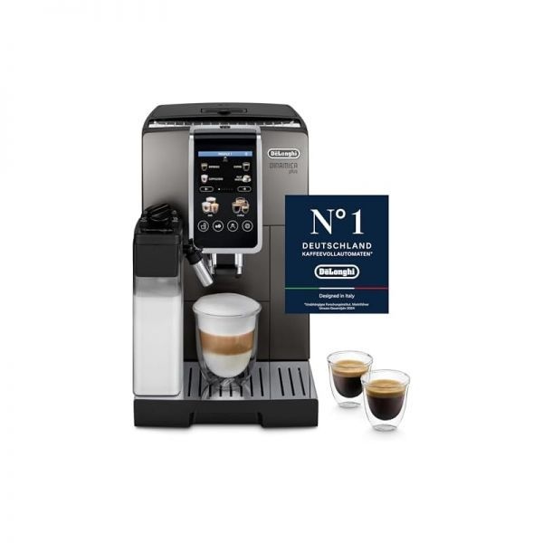 Besuche den De'Longhi-Store [해외] De'LonghI DInamIca Plus ECAM380.95.TB, 라떼크레마 밀크 시스템 탑재 커피 머신, 원터치 카푸치노, 24가지 레시피, 3.5 TFT 컬