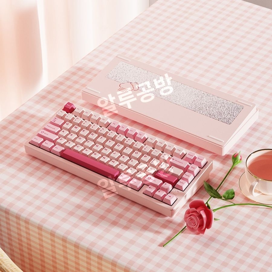 [해외] 레이니75 키보드 WOB Rainy75 핑크 코코아축 상옵
