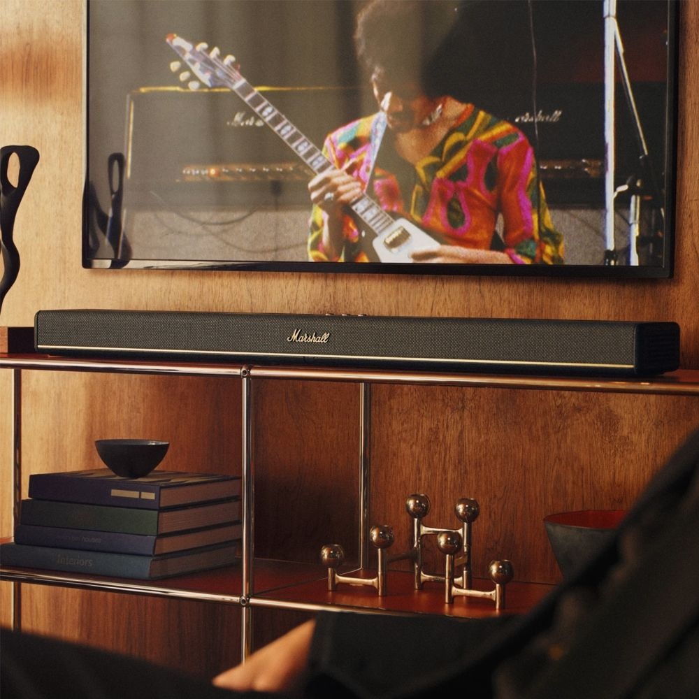 [해외] 마샬 Marshall 마샬 헤스톤 120 사운드 바 홈시어터 TV 사운드바 고출력 저음강화 가정용 선물용 전문가용