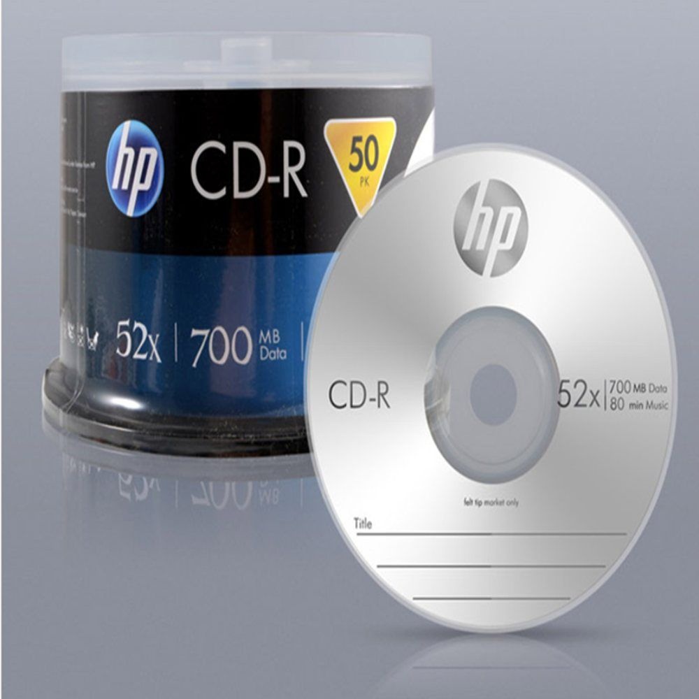 까로미 HP MEDIA CD-R 52X 700MB 50P 케익 케이스 데이터기록 핸드폰사진백업