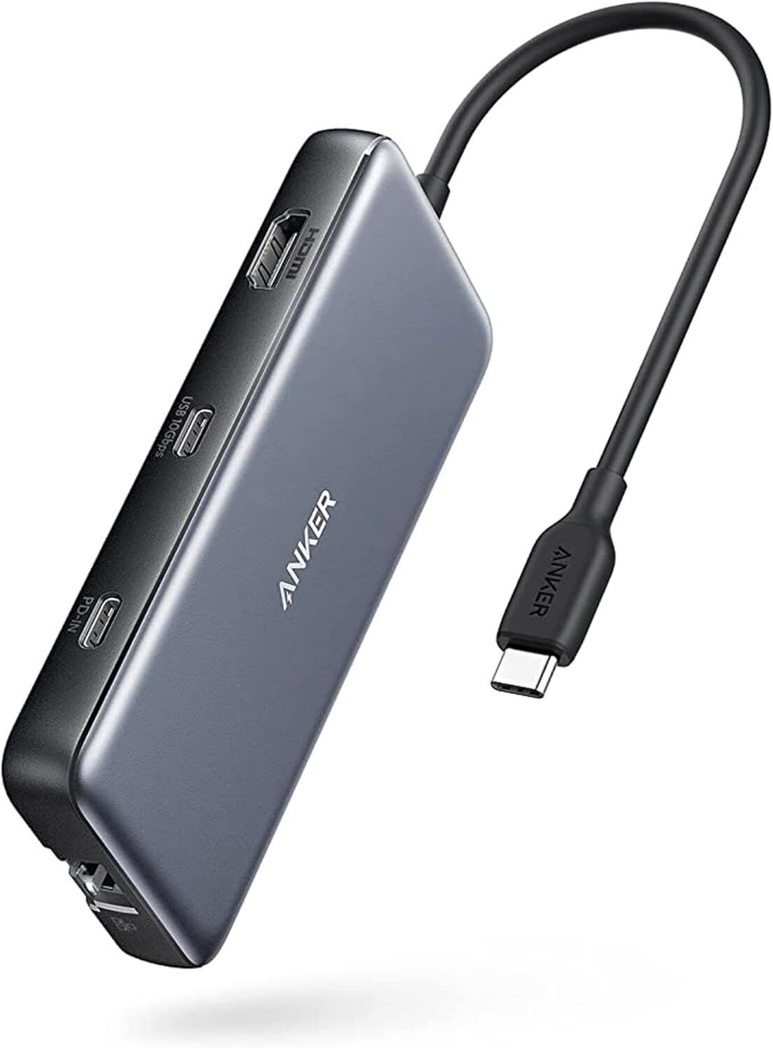 Anker PowerExpand 8-in-1 USB-C 허브 어댑터 4K 60Hz HDMI 포트 10Gbps 데이터 100W PD 671707