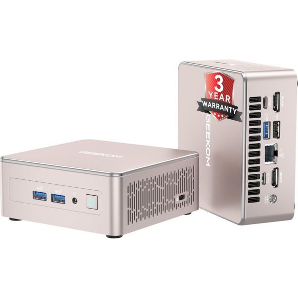 [해외] GEEKOM A5 미니 PC 비즈니스용 AMD Ryzen 7430U 16GB RAM 최대 64GB 512GB SSD 초저소음 저전력 비즈니스 데스크탑 8K 쿼드 디스