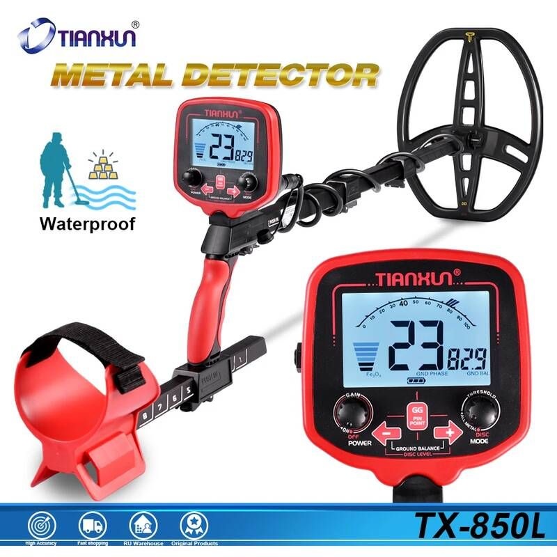 [해외] 누수탐지기 TX-850L 금속 탐지기 지하 깊이 2.5m 스캐너 검색 파인더 보물 찾기 핀포인터 방수 백라이트