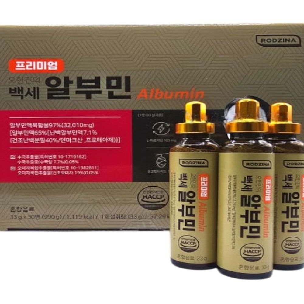 상아생명과학 로지나 프리미엄 오한진의 백세 알부민 33g 30개입 4개