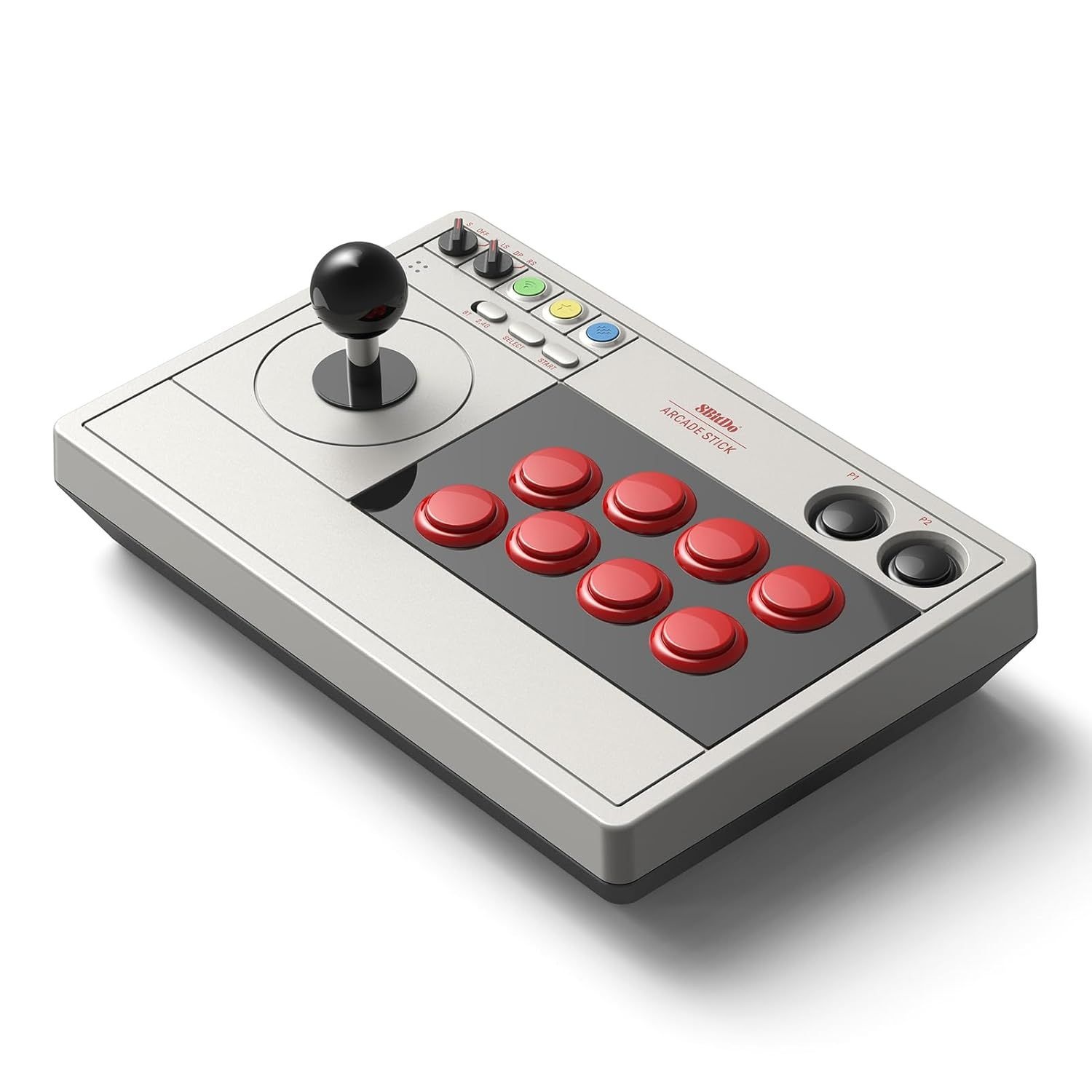[해외] 8Bitdo 레트로 아케이드 파이트 스틱 8방향 조이스틱, 스위치/스위치 2 및 PC 윈도우용 전용 매크로 버튼 2개와 터보