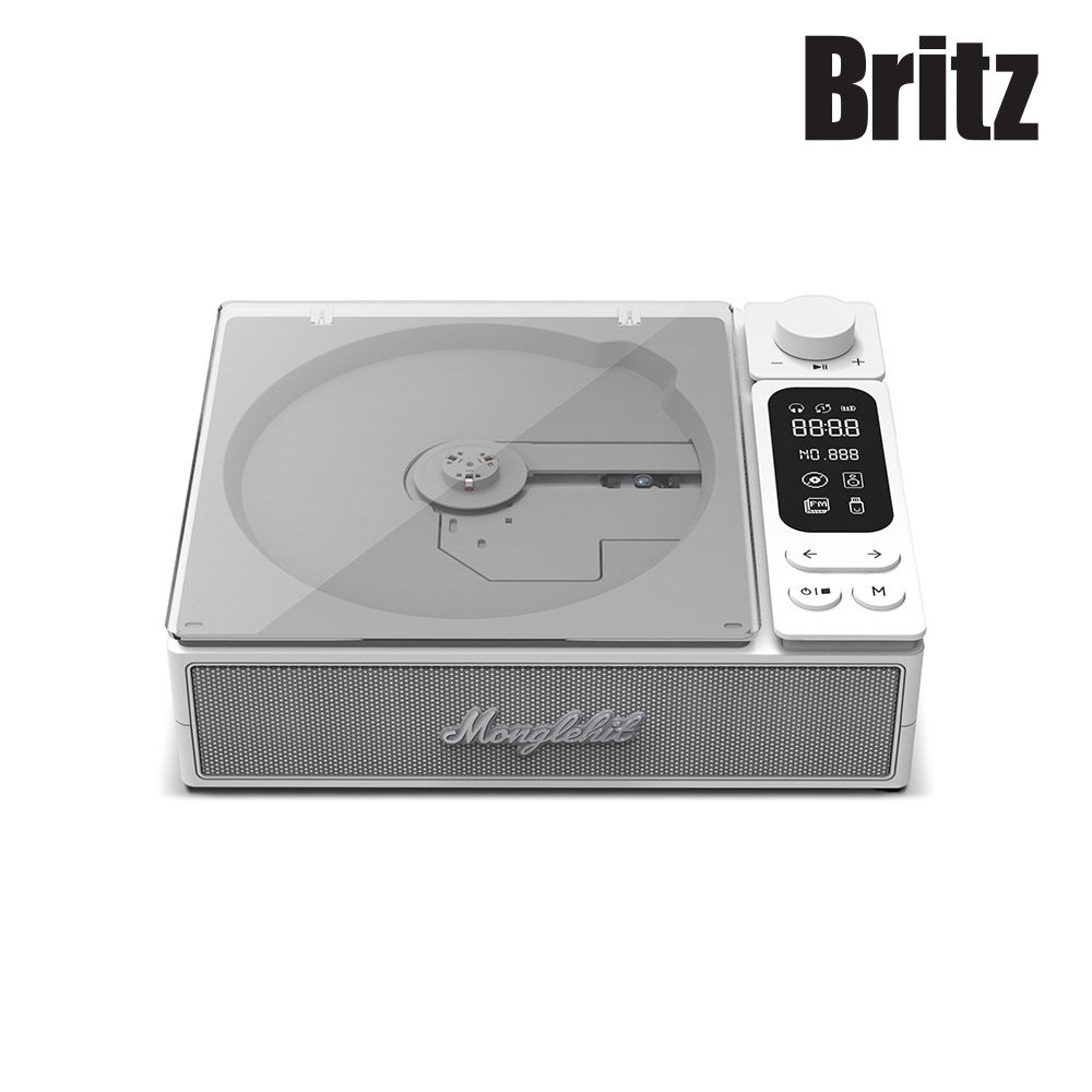 [오늘출발] 브리츠 BZ-Apack2000 포터블 올인원 CD플레이어 블루투스5.4 USB FM라디오 스피커 휴대용 화이트