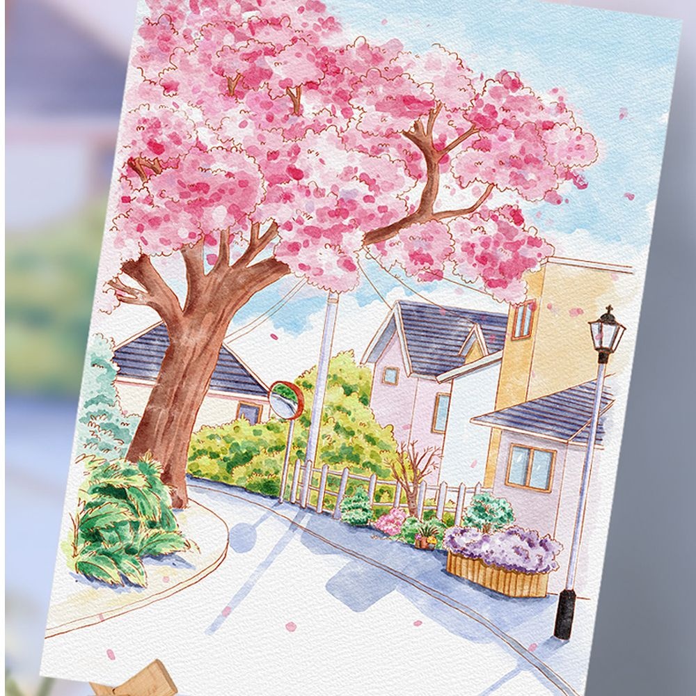 수채화 색칠하기 키트 diy 붓 물감 세트 컬러링 색연필