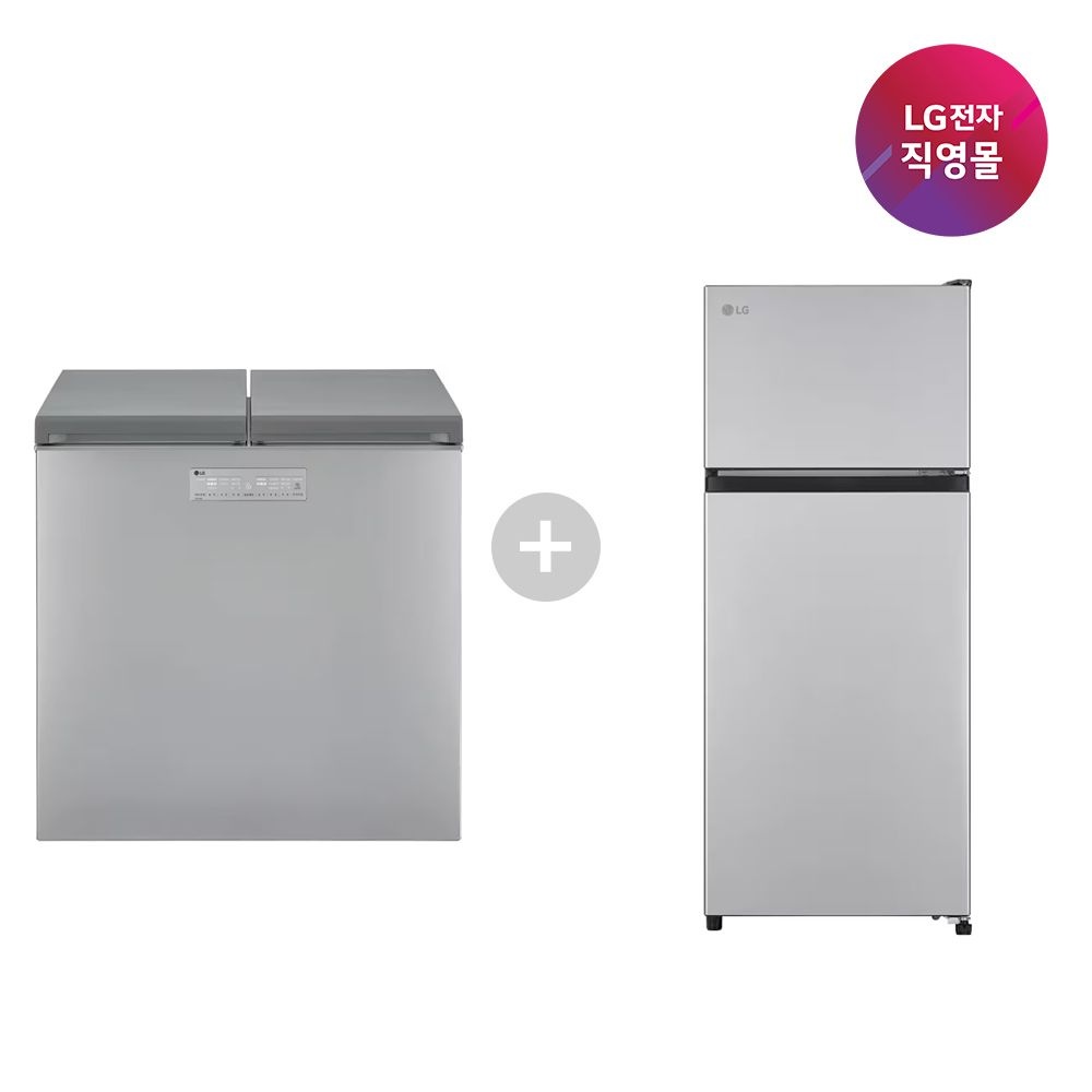 LG전자 [LG전자 직영] LG 김치냉장고+일반냉장고 세트모델 K225SS131+B124S14