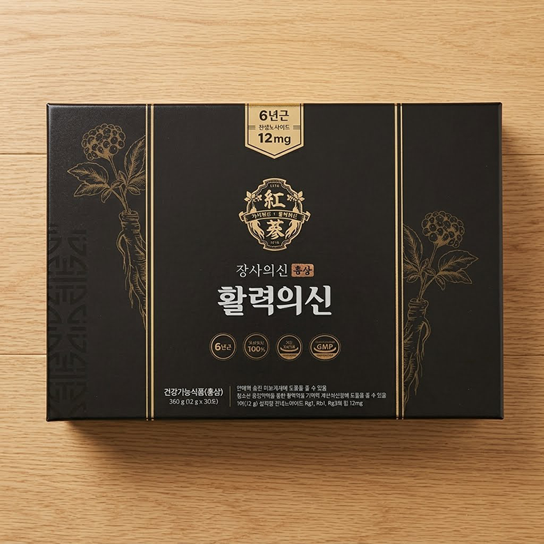 장사의신 6년근 홍삼진액 활력의신 12g 30포