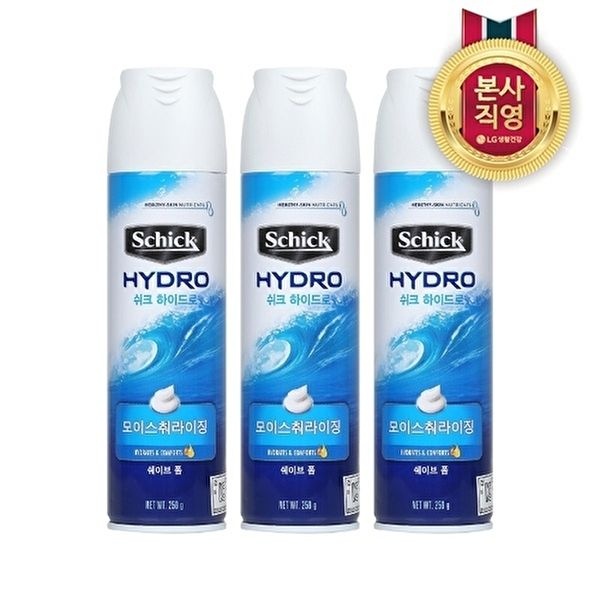 쉬크 [쉬크]쉬크 하이드로 모이스춰 쉐이빙폼 250g x 3개