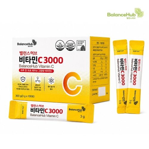 [밸런스허브] [3g*100포] 고함량 활력충전 비타민C 3000