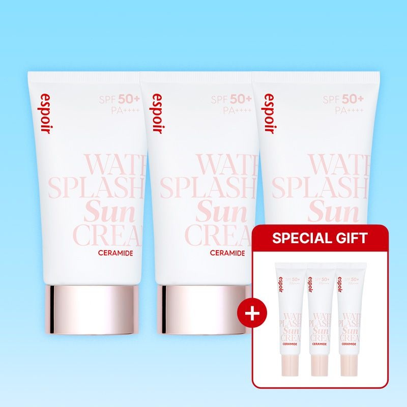 [1+1+1본품용량 증정:30,840원] 워터 스플래쉬 선크림 세라마이드 60mL 3개 (증)선크림 20mL*3