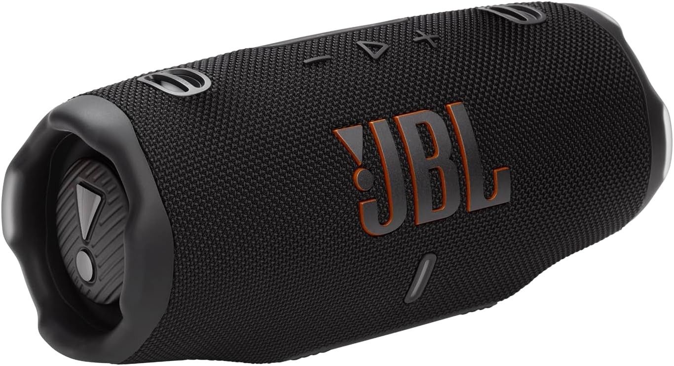 JBL JBL 충전 6 휴대용 방수 스피커 및 파워뱅크, 검증된 재생품, 검은색 921881