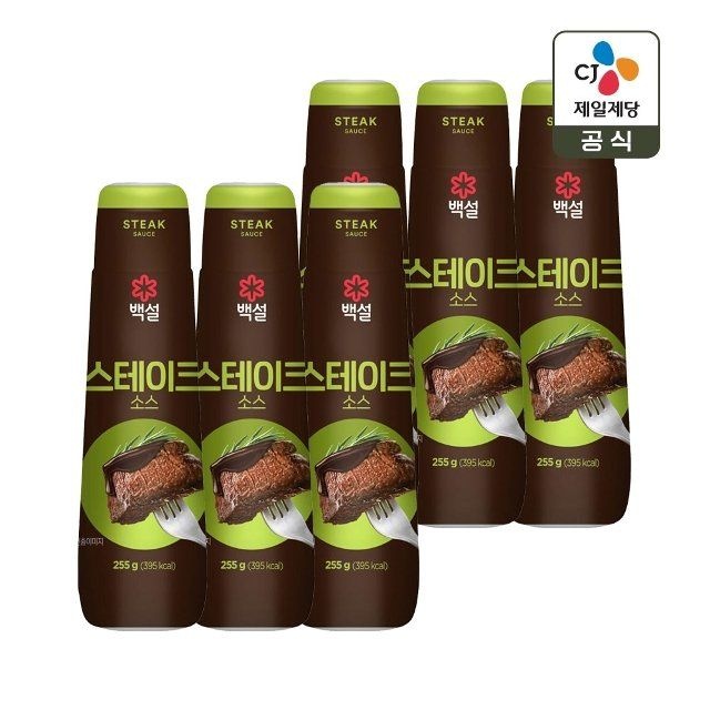CJ제일제당 백설 스테이크 소스 255g x6개