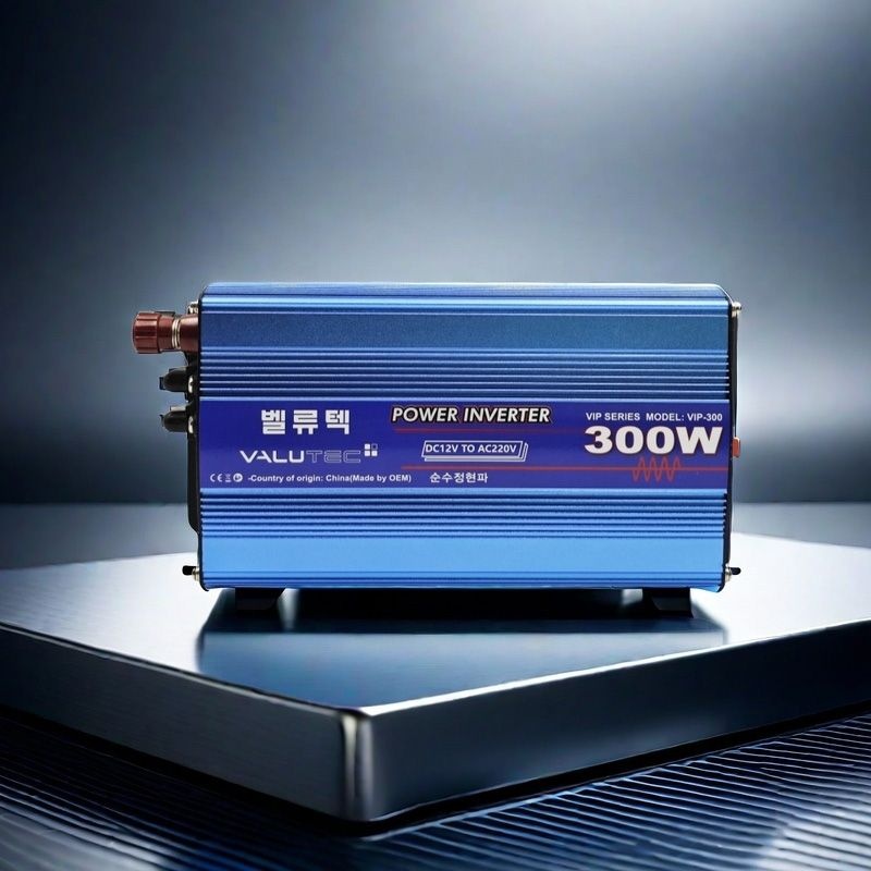 [오늘출발] Valutec 차량용인버터 순수정현파 12V 24V 300W/차박 캠핑 자동차인버터 정현파 파워뱅크