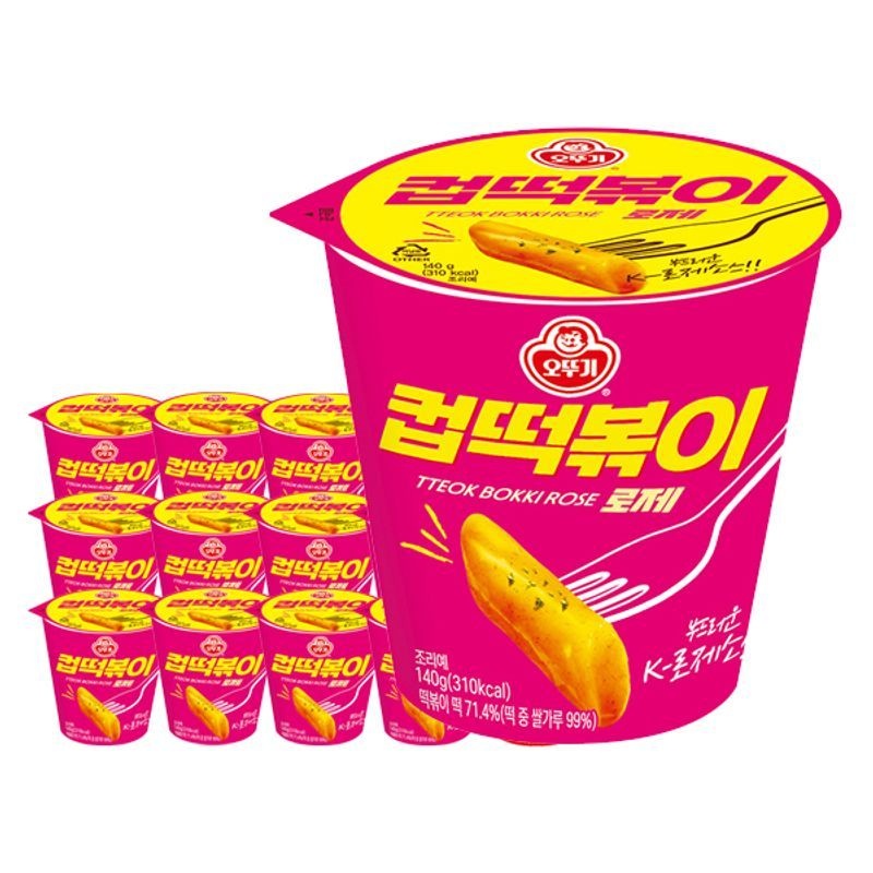 오뚜기 컵떡볶이 로제 140g 15개