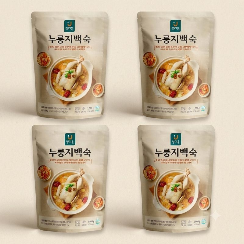 정다운오리 누룽지백숙 1kg 4봉