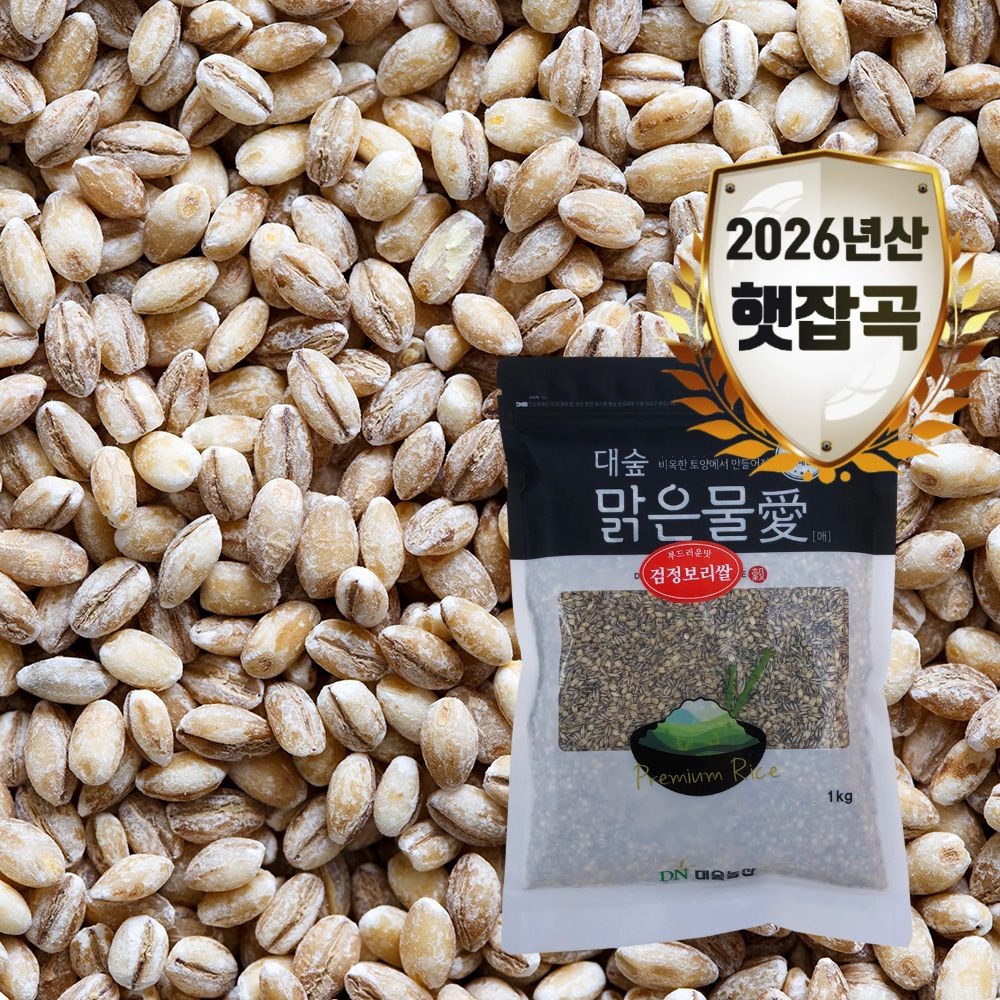 [농할30%쿠폰][대숲맑은물애] 26년산 흑맥 흑보리 검정보리쌀 1kg~5kg (검정보리쌀 1kg)