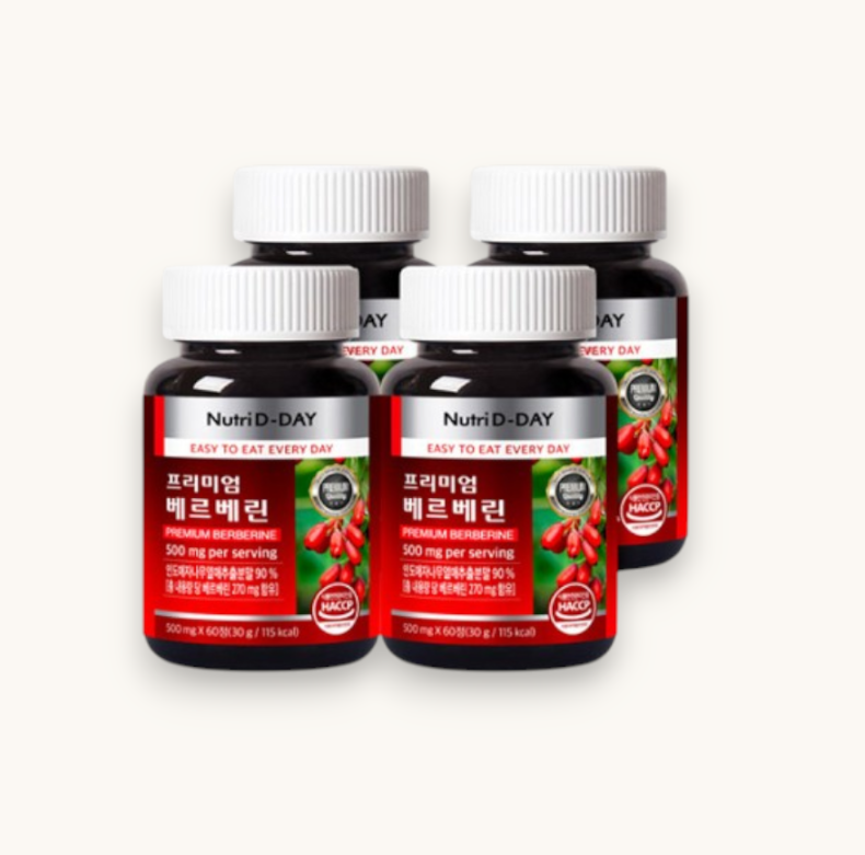 뉴트리디데이 프리미엄 베르베린 60정 4병 총 8개월분