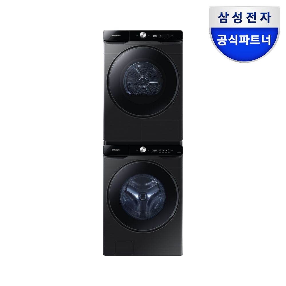 삼성 WF25DG8650BV2T AI 세탁기 건조기 세트 25kg+21kg 블랙