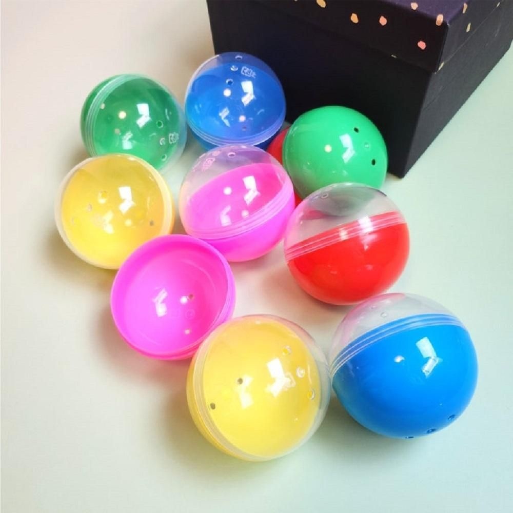 중국OEM 컬러 반투명 뽑기 캡슐 65mm 10P 럭키드로우 추첨볼 뽑기통 빈캡슐