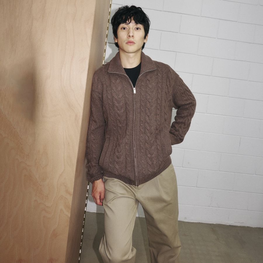 케이블 집업 가디건 (FJUCX8131)