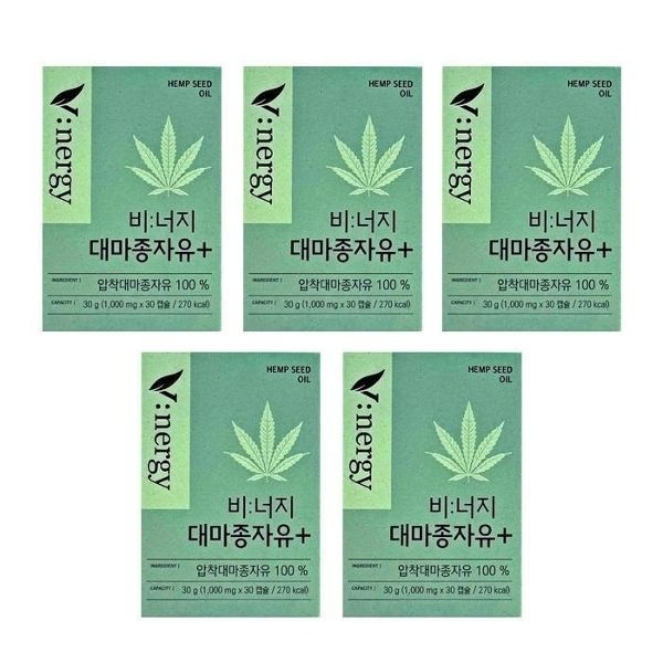 휴럼 비너지 대마종자유 플러스 1000mg x 30캡슐 x 5박스 ...
