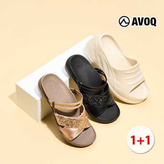 아보크 [AVOQ] 여성 투웨이 샌들 1 + 시즌특가글리터샌들+웨지슬라이더 3540379